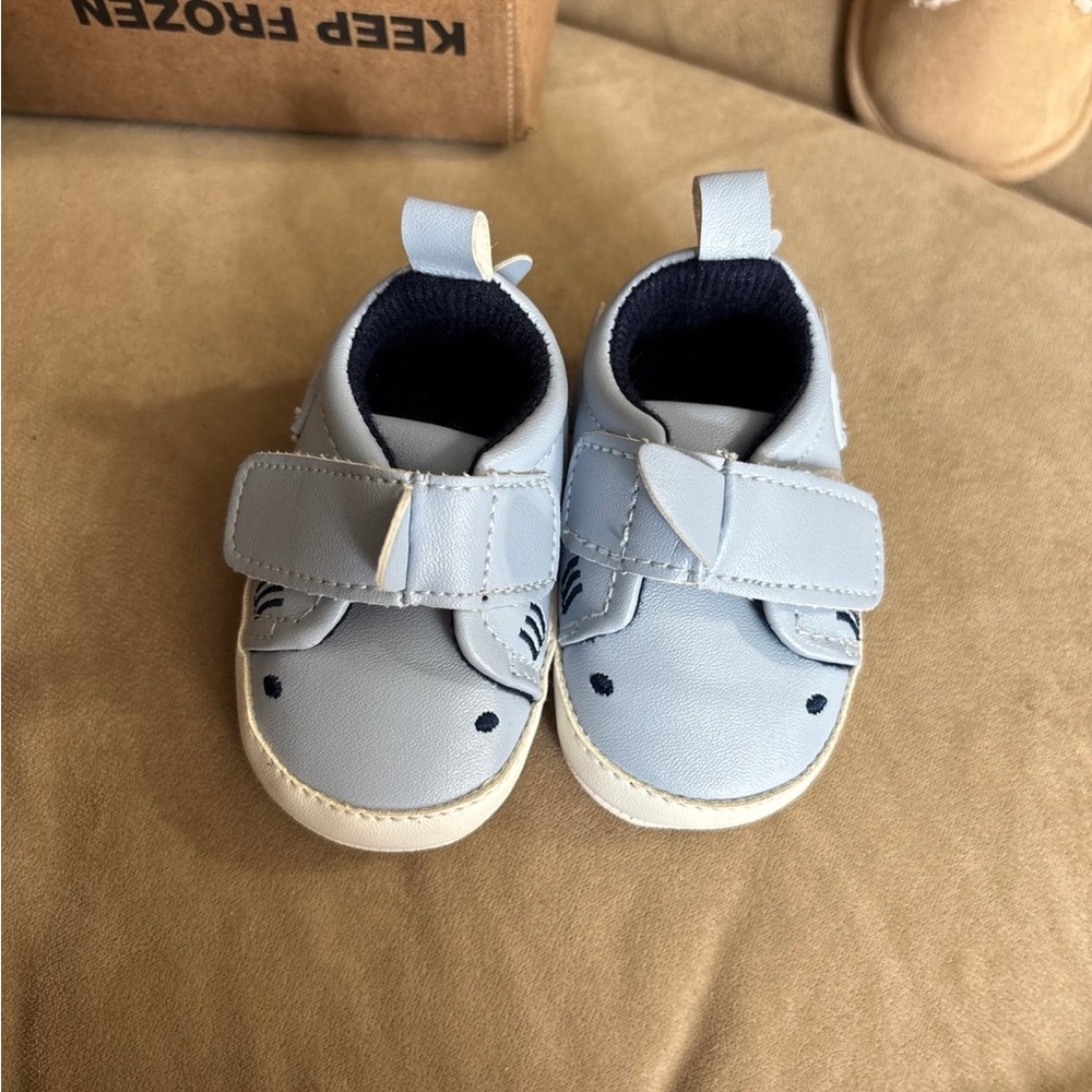 Blue baby shark Shoes with Velcro Straps